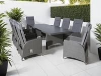 KONIFERA Garten-Essgruppe ""Newcastle"" Set, 8 Sessel, R&uuml;ckenlehne verstellbar,