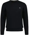 Sweater GANT "Strickpullover CLASSIC COTTON C-NECK", Herren, Gr. M, blau,