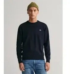 Rundhalspullover GANT "CLASSIC COTTON C-NECK", Herren, Gr. 3XL, blau (evening...