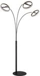 GLOBO LIGHTING Stehlampe "DELLA", schwarz (schwarz matt), H: 190,2cm, 1 Stk.,