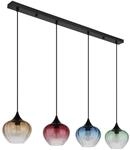 GLOBO LIGHTING Pendelleuchte "SANDER", schwarz (schwarz matt), 1 Stk., Leuchten,