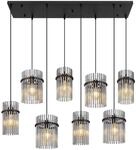 GLOBO LIGHTING H&auml;ngeleuchte "GORLEY", silber (schwarz matt), H: 125cm, 1 Stk.,