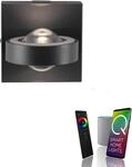 LED Wandleuchte "Q-MIA", schwarz (anthrazit), 2, H: 12,5cm, 1 Stk., NEUHAUS Q SMART