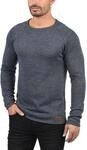 Strickfleece-Pullover BLEND "Strickpullover BHDan", Herren, Gr. L, blau (ensign