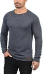 Strickfleece-Pullover BLEND "Strickpullover BHDan", Herren, Gr. L, blau (ensign