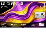 LG OLED-Fernseher "OLED83G57LW", Energieeffizienz: E (A-G), schwarz (silber,