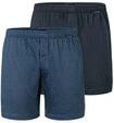 Boxershorts SCHIESSER "Boxershort 2er Pack", Herren, Gr. S, blau (dunkelblau),