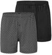 Boxershorts SCHIESSER "Boxershort 2er Pack", Herren, Gr. S, schwarz (schwarz, wei&szlig;),