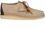 Schn&uuml;rschuh CLARKS "Desert Trek", Herren, Gr. 41, beige, Leder, Schuhe Schn&uuml;rschuh,