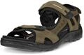 Outdoorsandale ECCO "Offroad", Herren, Gr. 46, schwarz (khaki, schwarz), Nubukleder,