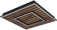 GLOBO LIGHTING LED Deckenleuchte "WOODY", schwarz (schwarz matt), 1, H: 6cm, 1 Stk.,