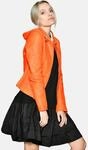 Lederjacke MAZE "Keys", Damen, Gr. XS, orange (papaya), Obermaterial: 100% Lammleder.