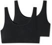 uncover by SCHIESSER Bustier "Uncover Cotton" 2er Pack, breite Tr&auml;ger, Cotton-Mix,