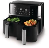 Braun Hei&szlig;luftfritteuse "TwinCook TD 3030I BK, 2 Gark&ouml;rbe (8L), sp&uuml;lmaschinenfest,