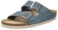 Hausschuh ROHDE "Rohde Pantoletten Veloursleder", Damen, Gr. 37, blau (jeans),