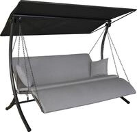 Angerer Freizeitm&ouml;bel Hollywoodschaukel "Luxus Zip granit" BxTxH: 210x145x160 cm