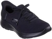 Slip-On Sneaker SKECHERS "SUMMITS-NEW DAILY", Damen, Gr. 35, schwarz (schwarz, uni),