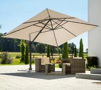Schneider Schirme Ampelschirm "Rhodos Grande" natur, rechteckig, ohne Wegeplatten