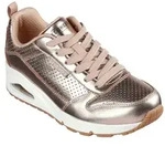 Sneaker SKECHERS "Uno - Metallixs", Damen, Gr. 36, rosa (ros&egrave;gold metallixs), Leder,