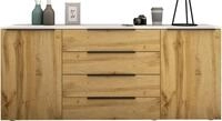 borchardt M&ouml;bel Sideboard "Tom, moderne Kommode mit dunklen Metallgriffen" 166cm, 2