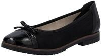 Ballerina RIEKER, Damen, Gr. 36, schwarz, Lacklederimitat, Lederimitat, unifarben,