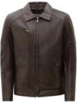 Lederjacke RICANO "Lederjacke Claude", Herren, Gr. S, braun, Obermaterial: 100%