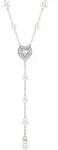 Y-Kette SWAROVSKI "Schmuck Geschenk Ariana Grande Y-Halskette Herz", silber