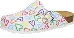 Clog LICO "Clog Bioline Clog Print", Damen, Gr. 40, wei&szlig;, Synthetik, Schuhe Clog