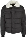 Winterjacke URBAN CLASSICS "Urban Classics Herren Sherpa Collar Padded Shirt Jacket",
