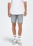 Shorts ONLY & SONS "ONSPLY MBD 8772 TAI DNM SHORTS NOOS", Herren, Gr. S, N-Gr, grau