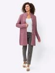 Longstrickjacke HEINE, Damen, Gr. 34, rosa (altrosa), 85% Polyacryl, 15% Wolle,