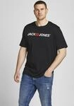 T-Shirt "CORP mit Print und bequemem Rundhals" Gr. XXL, schwarz, JACK & JONES