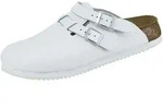Pantolette BIRKENSTOCK "Kay SL", Jungen, Gr. 45, wei&szlig;, Obermaterial: 50%...