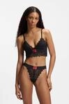 HUGO Underwear B&uuml;gelloser BH "TRIANGLE RL LACE" mit Hugo-Label am Bund