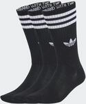 Sportsocken ADIDAS ORIGINALS "3-STREIFEN HIGH CREW, 3 PAAR", Damen, Gr. L (43/45),