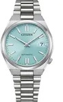 Automatikuhr CITIZEN "TSUYOSA 37 mm", blau (silberfarben, hellblau, hellblau),