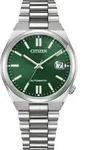 Automatikuhr CITIZEN "TSUYOSA 37 mm", silber (silberfarben, dunkelgr&uuml;n),