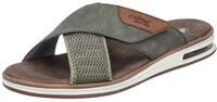 Rieker Pantolette, Sommerschuh, Strandschuh, Schlappen, Hausschuh mit Klettverschluss