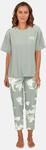 TOM TAILOR Capri-Pyjama "Kenmare" 2 tlg. mit Muster, Kurzarm, Rundhalsausschnitt,