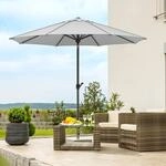 Schneider Schirme Marktschirm "Adria" Durchmesser 300 cm, silbergrau, rund, ohne