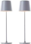 BRILLIANT LED Tischleuchte "Kaami - mobile LED Au&szlig;en Akku Tischlampe 2er-Set", grau,