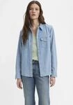 Jeansbluse LEVI'S "ESSENTIAL WESTERN", Damen, Gr. S (36), blau (old 517 blau),
