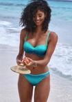 B&uuml;gel-Bandeau-Bikini BUFFALO, Damen, Gr. 40, Cup A, blau (blau, t&uuml;rkis), Polyester,