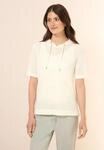 Kapuzenshirt CECIL, Damen, Gr. L (42), wei&szlig; (vanillewei&szlig;), Web, 50% Baumwolle, 50%