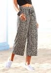 Culotte LASCANA, Damen, Gr. 46, N-Gr, beige (schwarz, sand, bedruckt), Jersey,