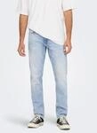 Regular-fit-Jeans ONLY & SONS "WEFT", Herren, Gr. 32, L&auml;nge 32, blau (light blau