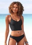 Crop-Bikini-Top SUNSEEKER "Loretta", Damen, Gr. 36, Cup A/B, schwarz, Polyamid,