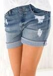 Buffalo Jeansbermudas "aus bequemer Baumwollqualit&auml;t" mit Destroyed-Effekten,...