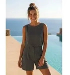 Blusentop LASCANA, Damen, Gr. 42, gr&uuml;n (khaki), Web, Obermaterial: 85% Viskose, 15%