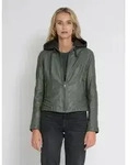 Lederjacke MUSTANG "31022244", Damen, Gr. XS, gr&uuml;n (olive), Obermaterial: 100%